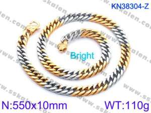 SS Gold-Plating Necklace - KN38304-Z