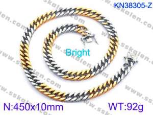 SS Gold-Plating Necklace - KN38305-Z