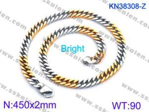 SS Gold-Plating Necklace - KN38308-Z