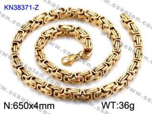 SS Gold-Plating Necklace - KN38371-Z