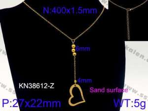 SS Gold-Plating Necklace - KN38612-Z