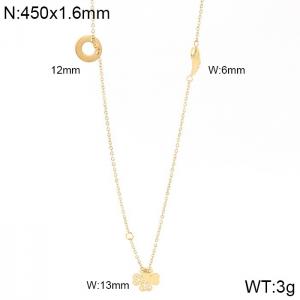 SS Gold-Plating Necklace - KN38757-K