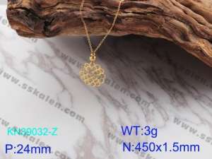 SS Gold-Plating Necklace - KN39032-Z