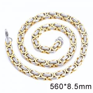 Rough and domineering emperor chain, male chain Gold-Plating Necklace - KN7260-H