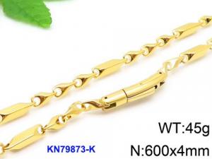SS Gold-Plating Necklace - KN79873-K