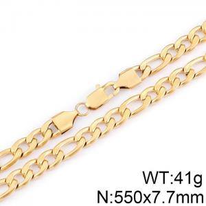 SS Gold-Plating Necklace - KN80108-Z