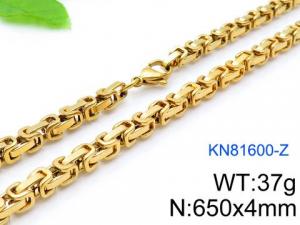 SS Gold-Plating Necklace - KN81600-Z