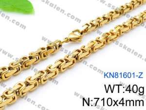 SS Gold-Plating Necklace - KN81601-Z