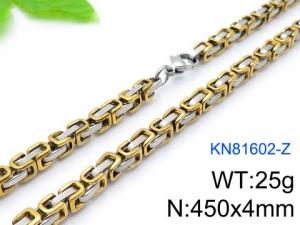 SS Gold-Plating Necklace - KN81602-Z
