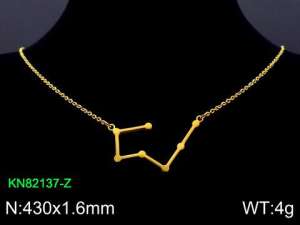 SS Gold-Plating Necklace - KN82137-Z