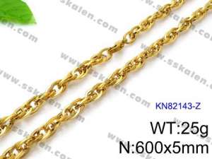 SS Gold-Plating Necklace - KN82143-Z