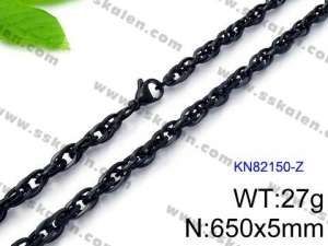 Stainless Steel Black-plating Necklace - KN82150-Z