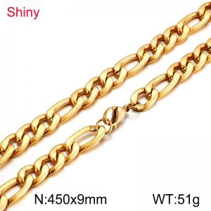 SS Gold-Plating Necklace - KN82238-Z