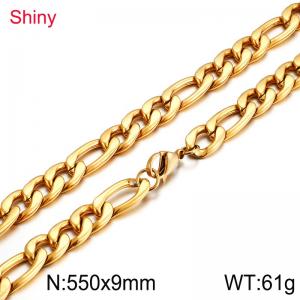 SS Gold-Plating Necklace - KN82240-Z