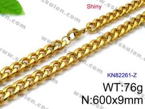 SS Gold-Plating Necklace - KN82261-Z