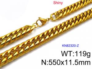 SS Gold-Plating Necklace - KN82320-Z