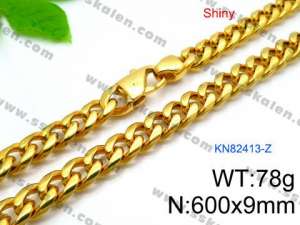 SS Gold-Plating Necklace - KN82413-Z