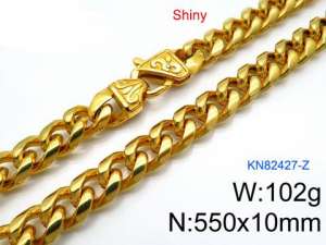 SS Gold-Plating Necklace - KN82427-Z