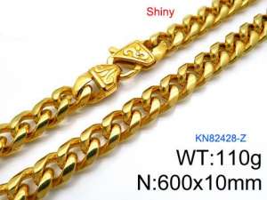 SS Gold-Plating Necklace - KN82428-Z