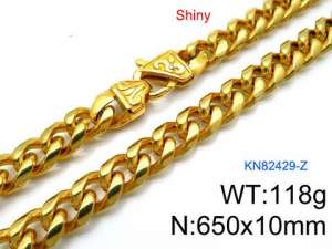 SS Gold-Plating Necklace - KN82429-Z