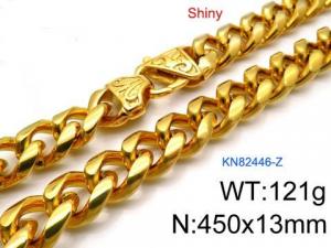 SS Gold-Plating Necklace - KN82446-Z