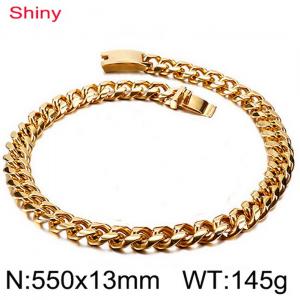 SS Gold-Plating Necklace - KN82467-Z