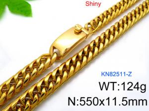 SS Gold-Plating Necklace - KN82511-Z