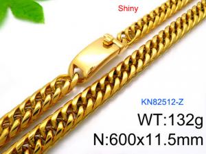 SS Gold-Plating Necklace - KN82512-Z