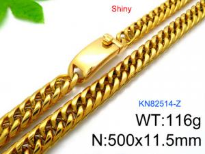 SS Gold-Plating Necklace - KN82514-Z