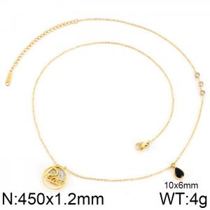 SS Gold-Plating Necklace - KN82524-KSP