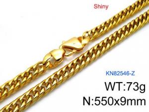 SS Gold-Plating Necklace - KN82546-Z