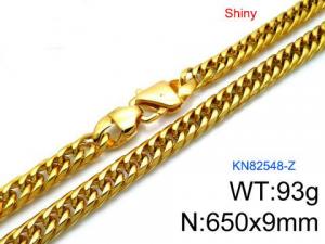 SS Gold-Plating Necklace - KN82548-Z