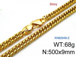 SS Gold-Plating Necklace - KN82549-Z