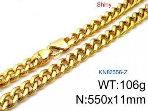 SS Gold-Plating Necklace - KN82556-Z