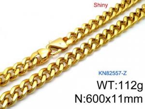 SS Gold-Plating Necklace - KN82557-Z