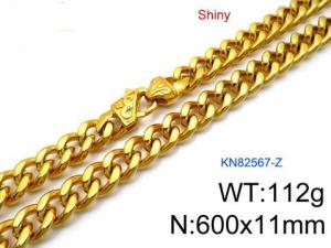 SS Gold-Plating Necklace - KN82567-Z