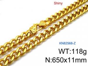 SS Gold-Plating Necklace - KN82568-Z