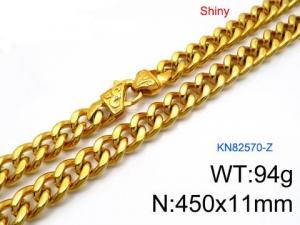 SS Gold-Plating Necklace - KN82570-Z