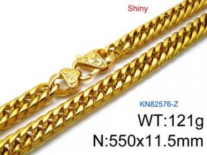 SS Gold-Plating Necklace - KN82576-Z