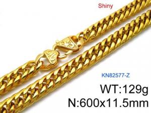 SS Gold-Plating Necklace - KN82577-Z