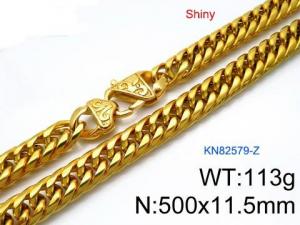 SS Gold-Plating Necklace - KN82579-Z