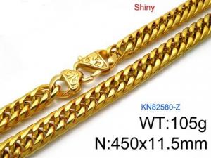 SS Gold-Plating Necklace - KN82580-Z