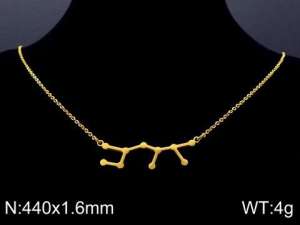 SS Gold-Plating Necklace - KN82596-Z