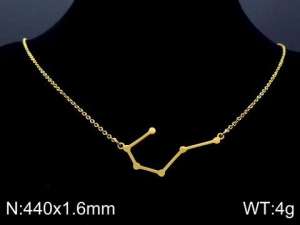 SS Gold-Plating Necklace - KN82601-Z