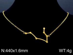 SS Gold-Plating Necklace - KN82606-Z