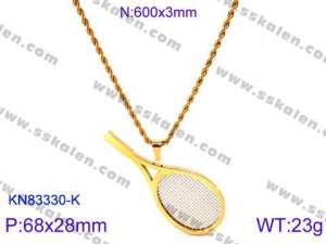 SS Gold-Plating Necklace - KN83330-K