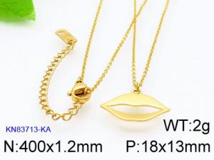 SS Gold-Plating Necklace - KN83713-KA