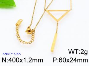 SS Gold-Plating Necklace - KN83715-KA
