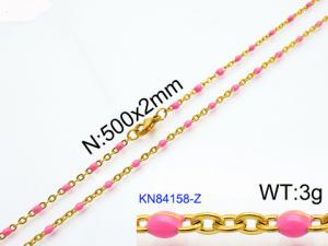 Staineless Steel Small Gold-plating Chain - KN84158-Z