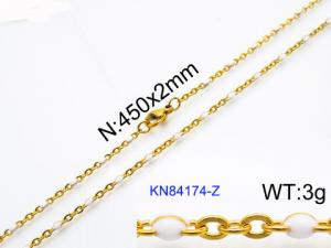 Staineless Steel Small Gold-plating Chain - KN84174-Z